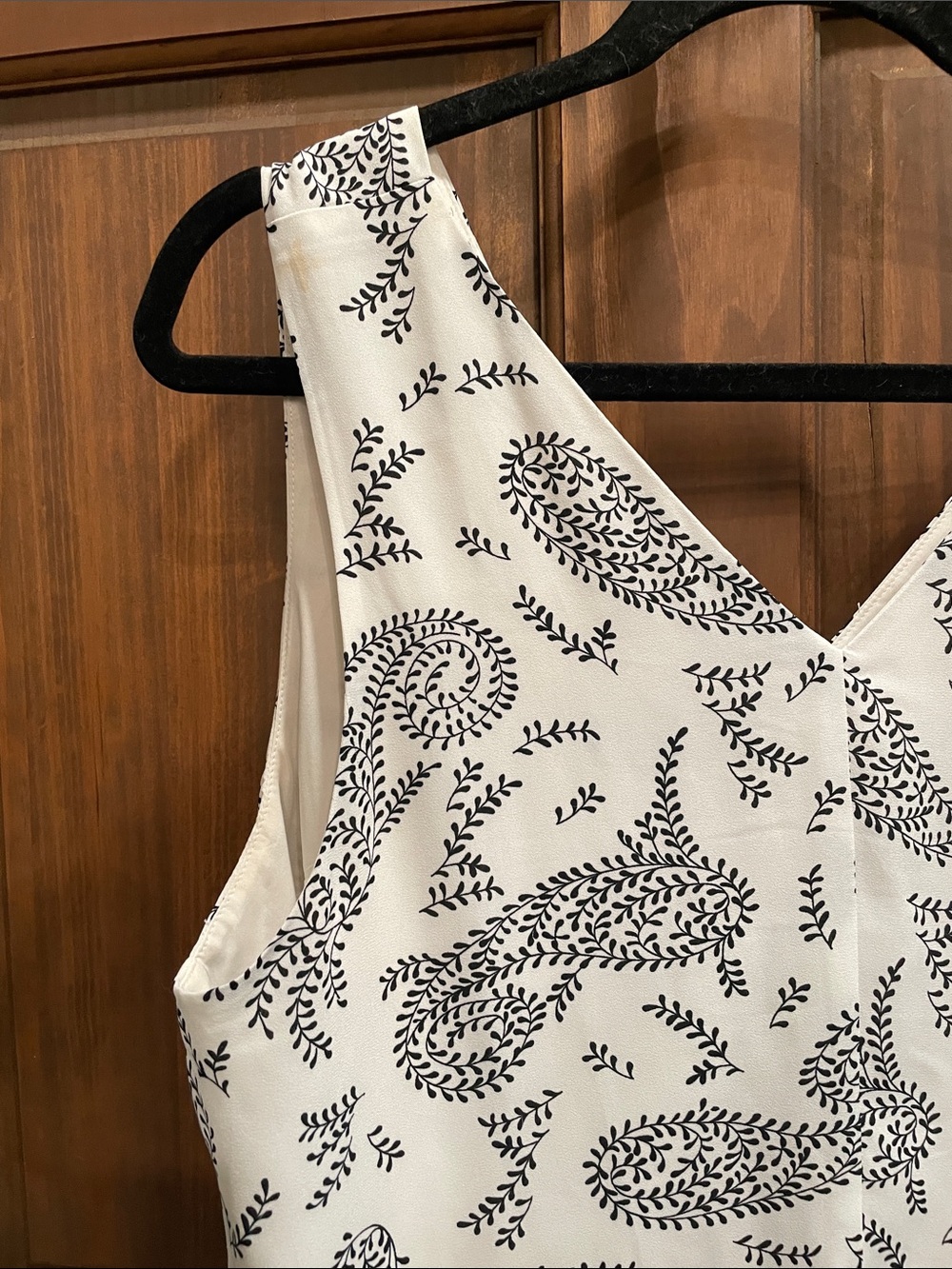 Banana Republic White and Navy Paisley Midi Dress - Picture 5 of 5